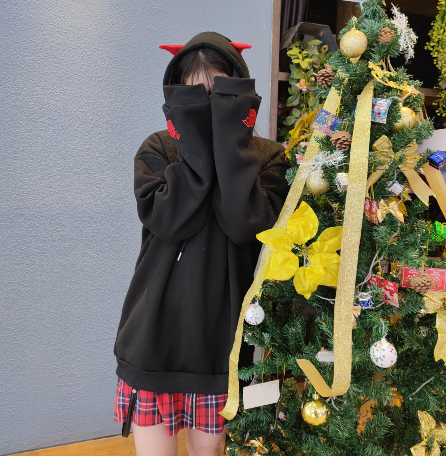 Harajuku Hoodies with Little Devil Horns