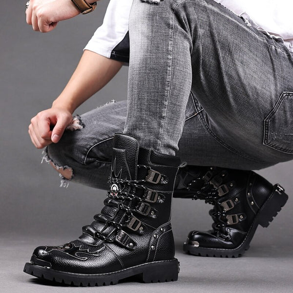 Gothic Belt Punk Boots