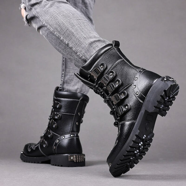 Gothic Belt Punk Boots