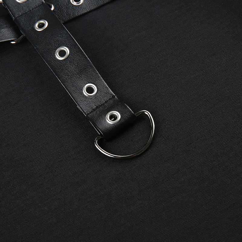 Gothic Eyelet Strap Trouser