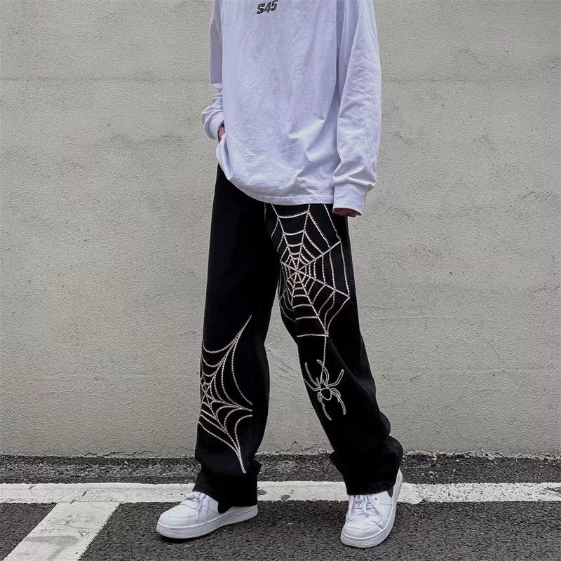 Y2K Spider Baggy Harem Pants