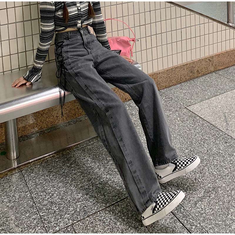 Korean Gothic High Waist Jeans