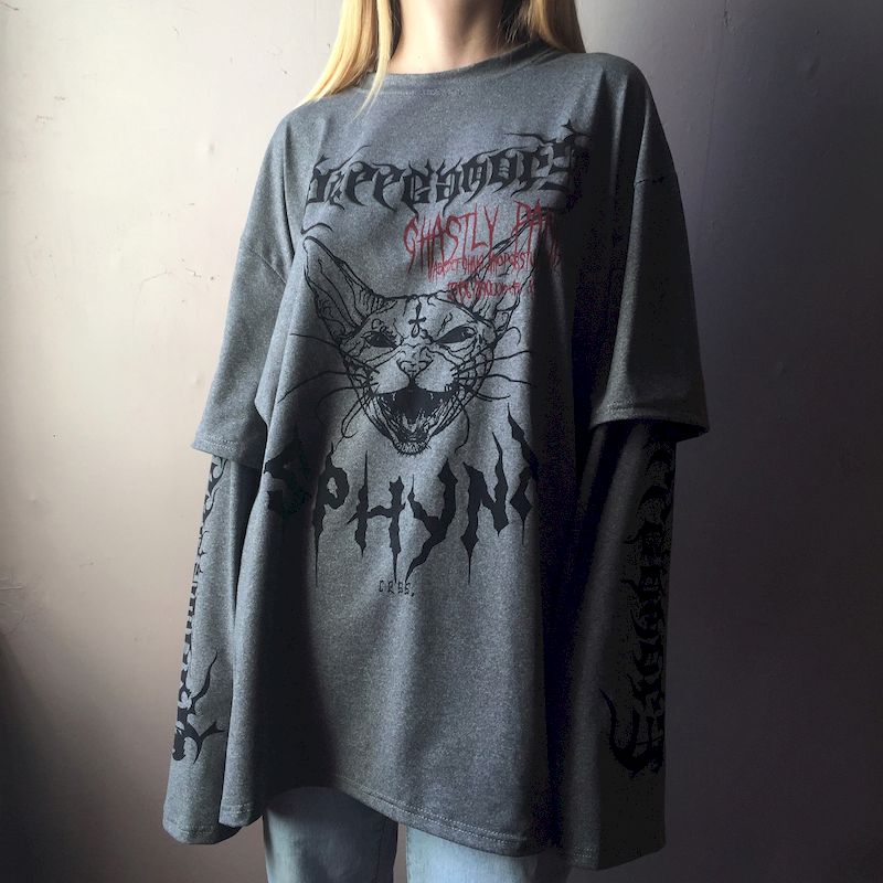 Gothic Korean Unisex Streetwear T-Shirt