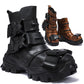 Punk Gothic Leather Motorcycle Boots