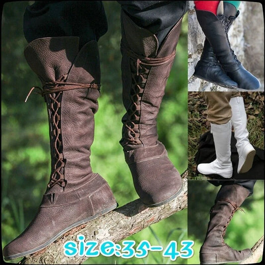 Medieval Retro Princess and Prince Cosplay Leather Boots
