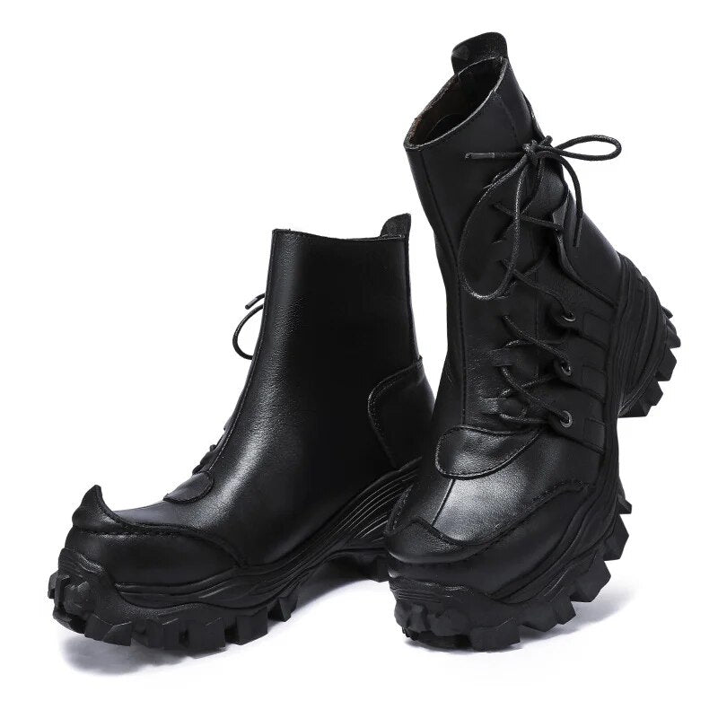 Retro Punk Style Platform Men's Riding Boots