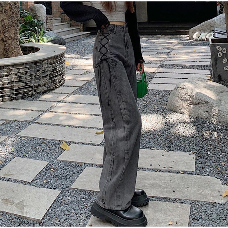 Korean Gothic High Waist Jeans