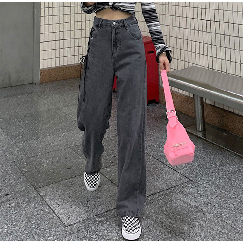 Korean Gothic High Waist Jeans