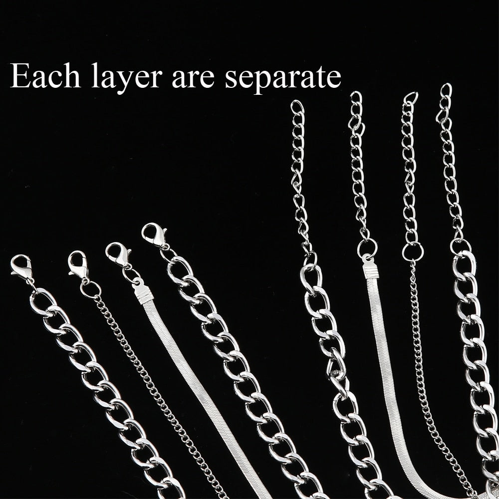 Gothic/4pcs/Set Necklace Neck Chains