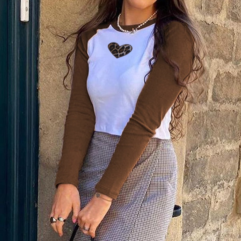 Gothic Heart Embroidery Crop Top