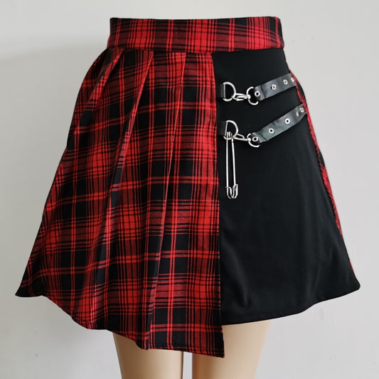 Punk Harajuku Irregular Mini Pleated Skater Skirt
