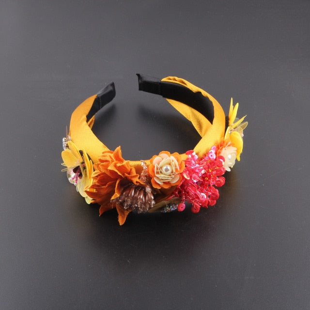Rhinestone Sunflower Headband