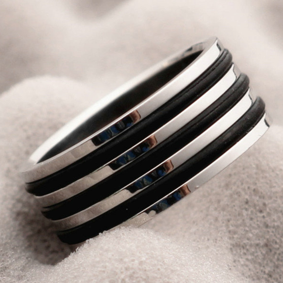 Gothic Wide Stainless Steel Ring