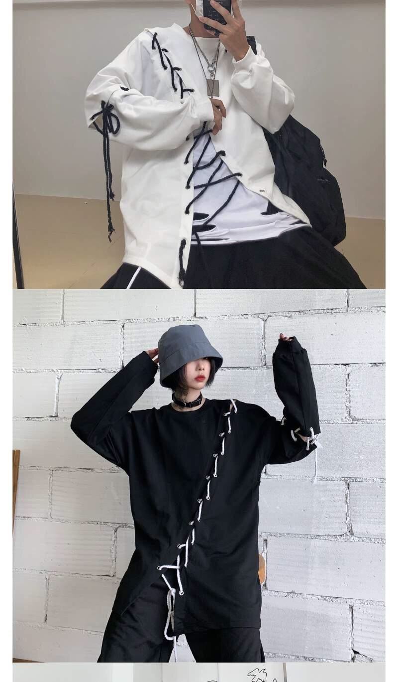 Black Gothic Japanese Streetwear Hip Hop Sweatshirt