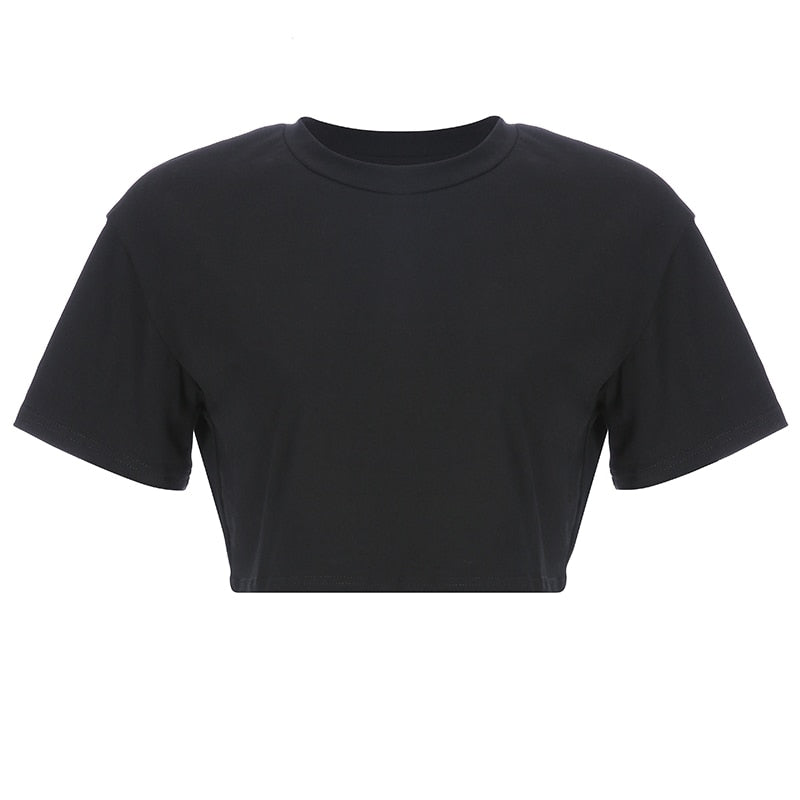 Gothic Casual Loose Crop Top
