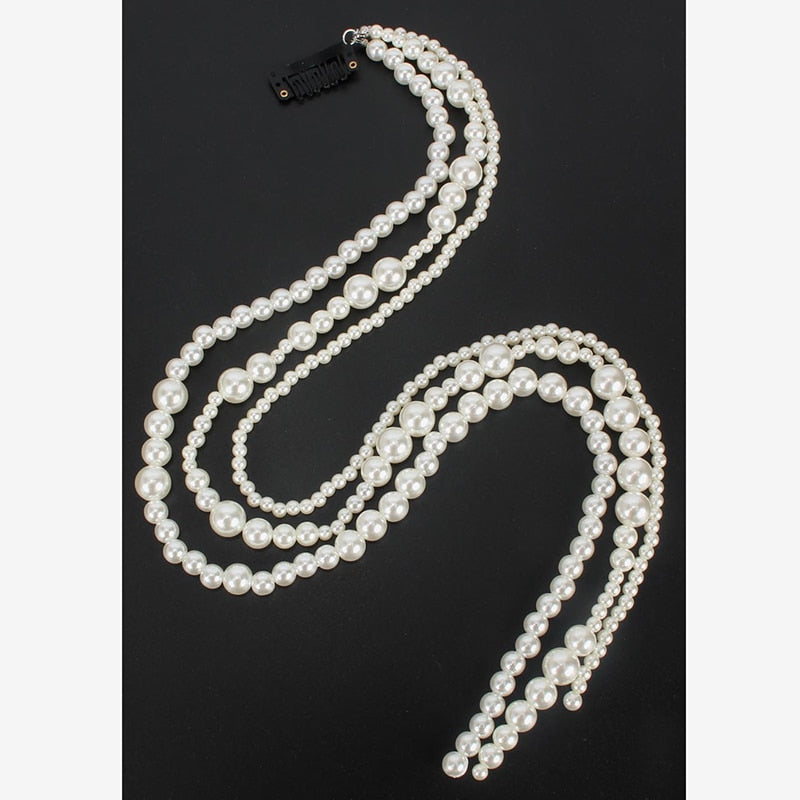 Simulated Pearl Long Tassel