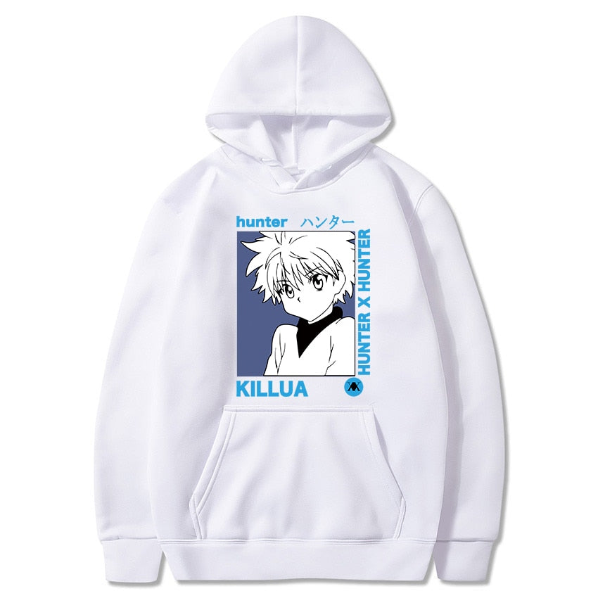 Stay cozy and stylish with our Anime-inspired Killua Hoodie, perfect for fans of Hunter X Hunter."
