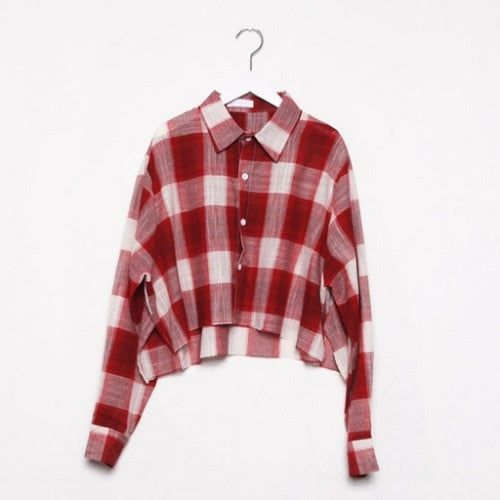 Plaid Crop Top for Women