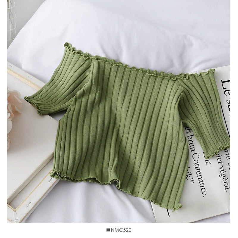 Stylish Square Neck Crop Top