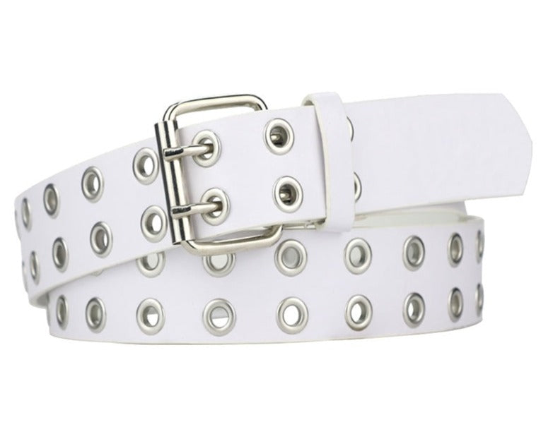 Gothic Leather Waist Belts with Double Pin Buckle