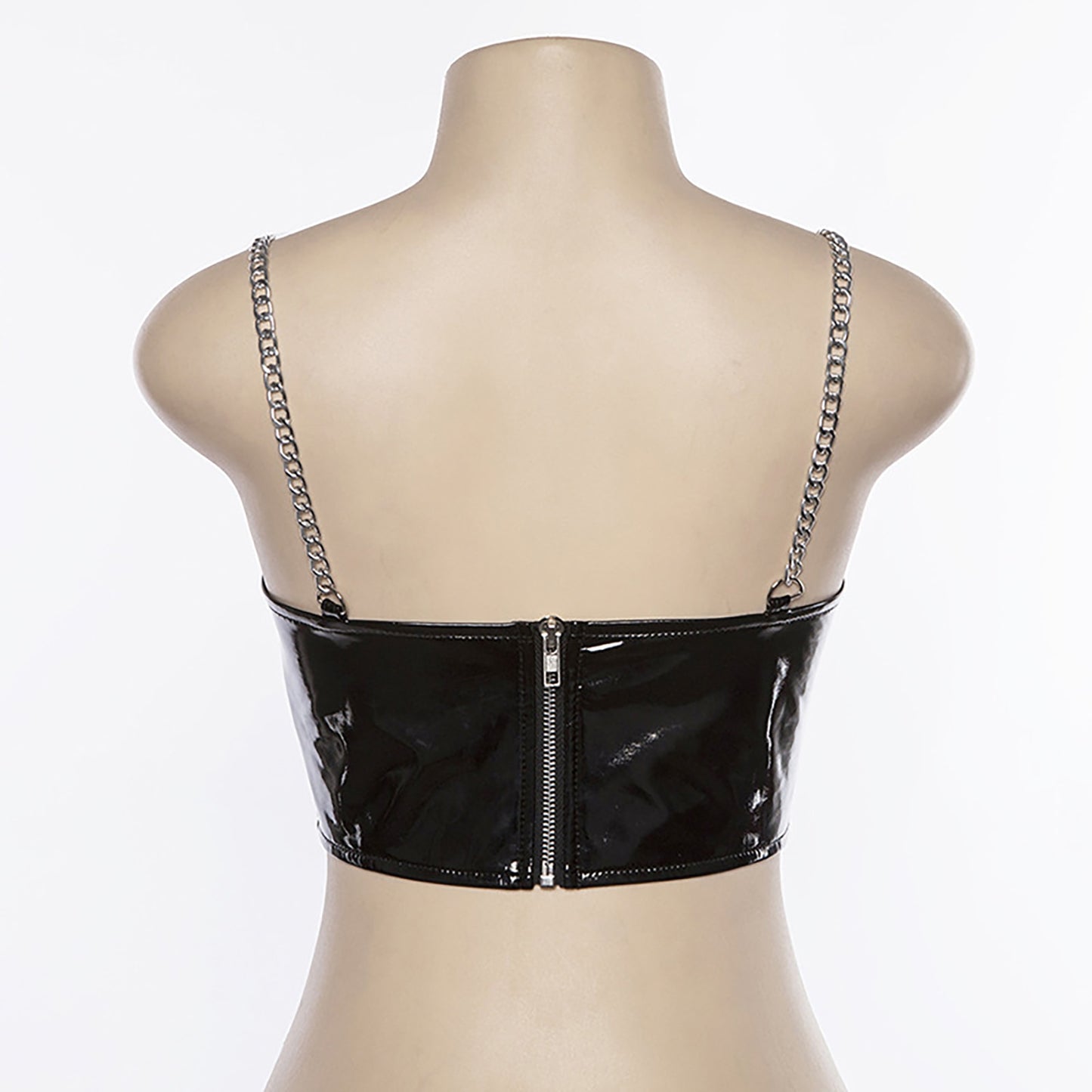 Gothic Latex Patent Leather Crop Top