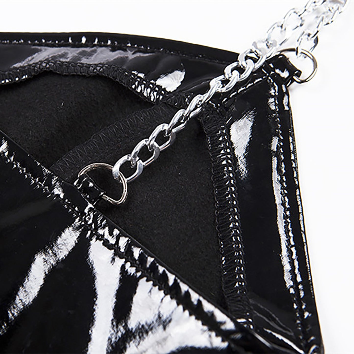 Gothic Latex Patent Leather Crop Top