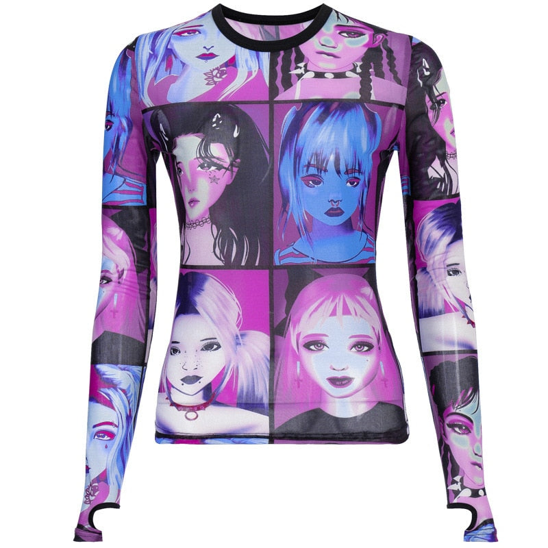 Gothic Harajuku Crop Tops