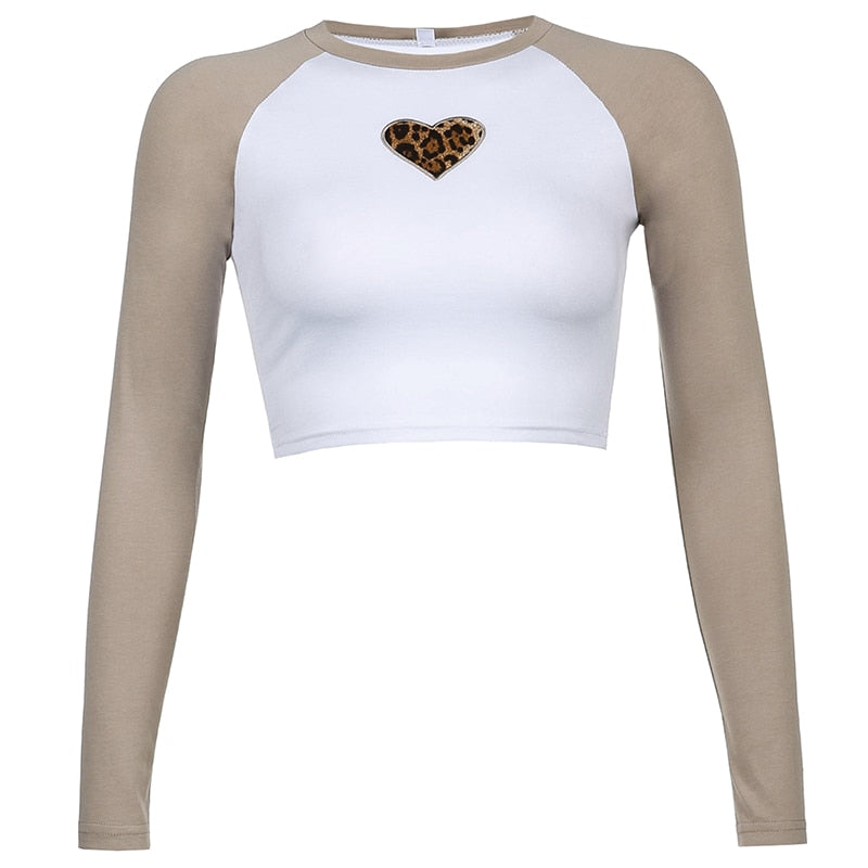 Gothic Heart Embroidery Crop Top
