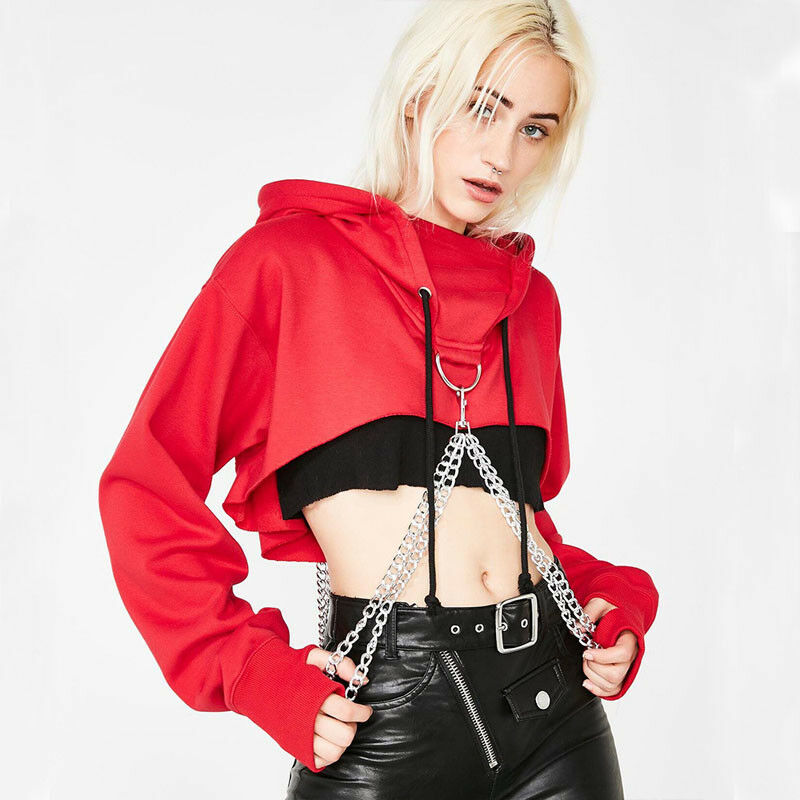 Retro Gothic Chain Crop Top