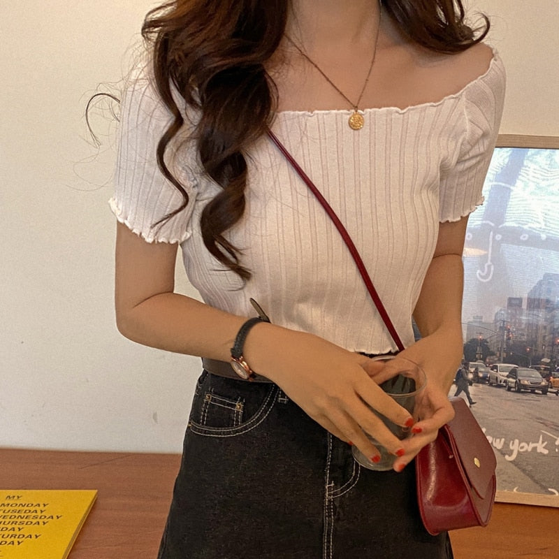Stylish Square Neck Crop Top