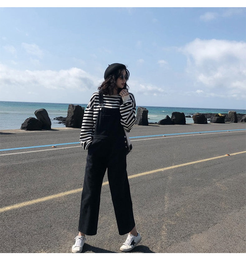 Gothic Japan style Stripe Cotton Hoodie for Women