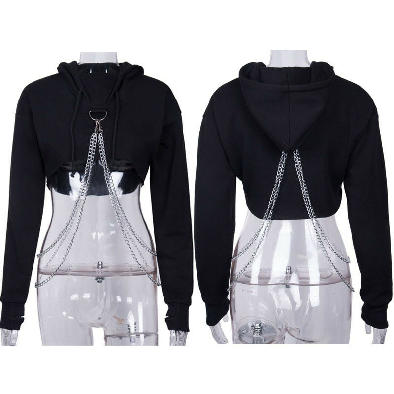 Retro Gothic Chain Crop Top