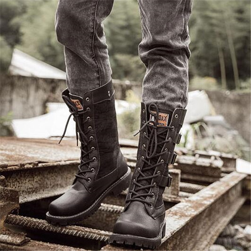 Gothic Leather Cowboy Casual Shoes