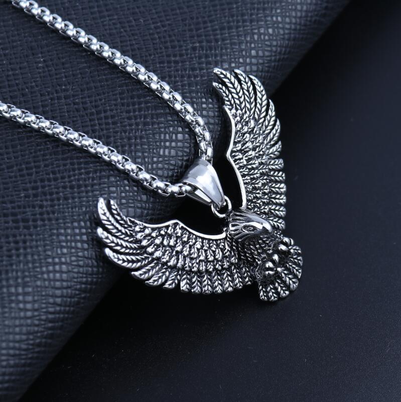 Gothic Eagle Pendant Necklace For Men
