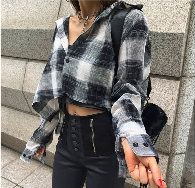 Plaid Crop Top for Women