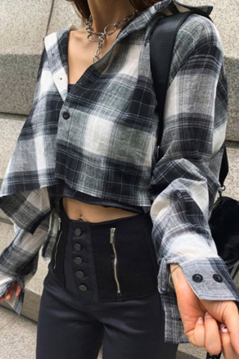 Plaid Crop Top for Women