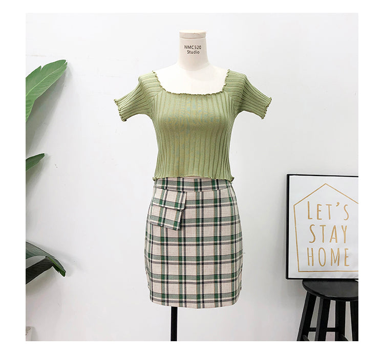 Stylish Square Neck Crop Top