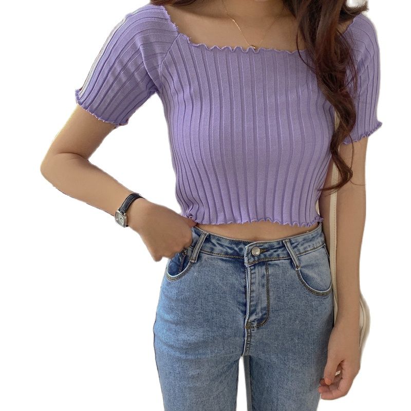 Stylish Square Neck Crop Top