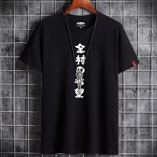 "Gothic manga-inspired streetwear T-shirt with unique design