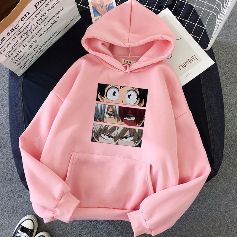 Stylish Gothic hoodie with My Hero Academia theme, ideal for alternative fashion lovers