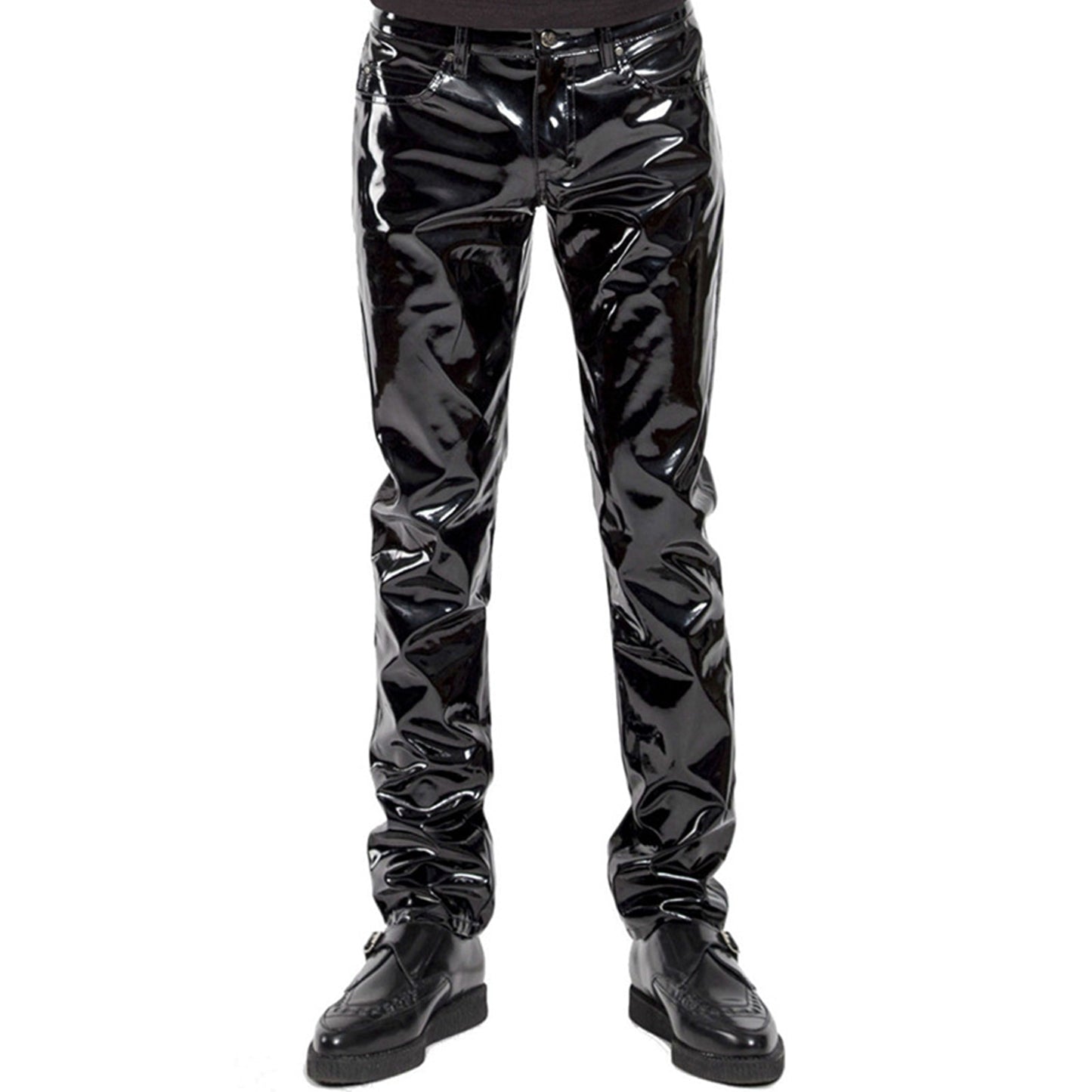 Dark and Edgy Faux Leather PVC Pants for a Gothic Vibe
