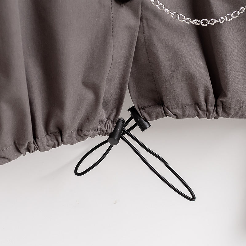 Dark and Stylish Gothic Shirt for Men with Intricate Chain and Tie Design