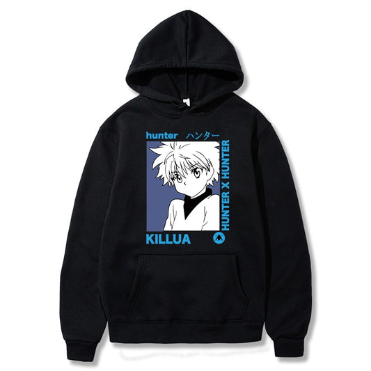 "Express your passion for anime with our Killua Hoodie, featuring a standout design that will turn heads."