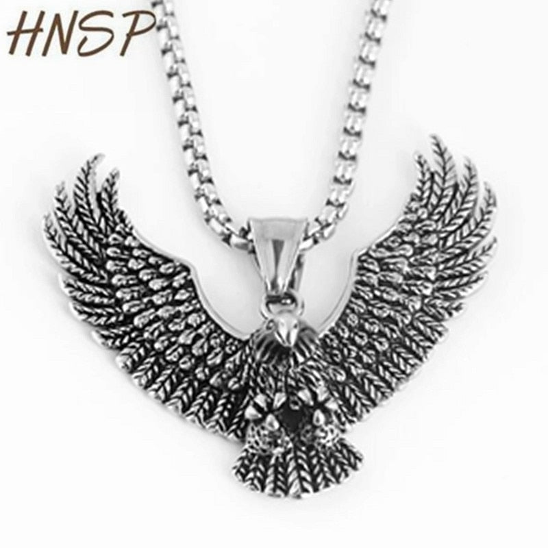 Gothic Eagle Pendant Necklace For Men