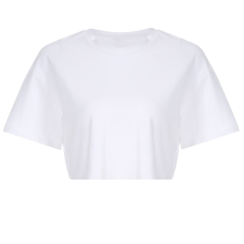Gothic Casual Loose Crop Top