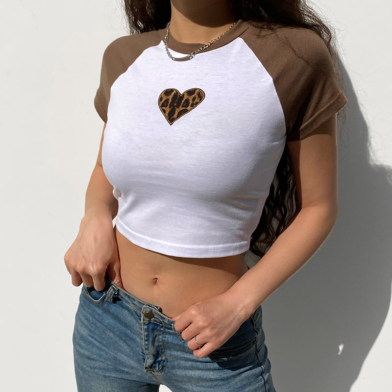 Gothic Heart Embroidery Crop Top