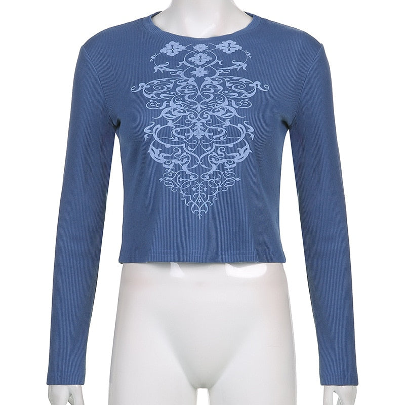 Gothic Dark Vintage Print T-Shirt