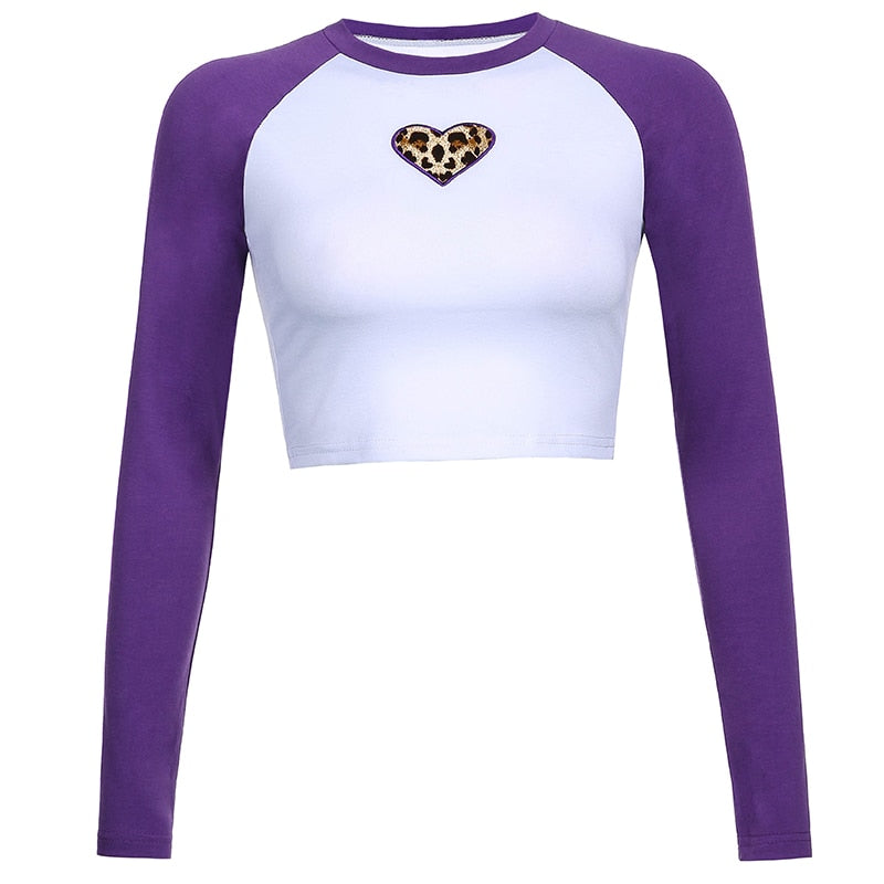 Gothic Heart Embroidery Crop Top