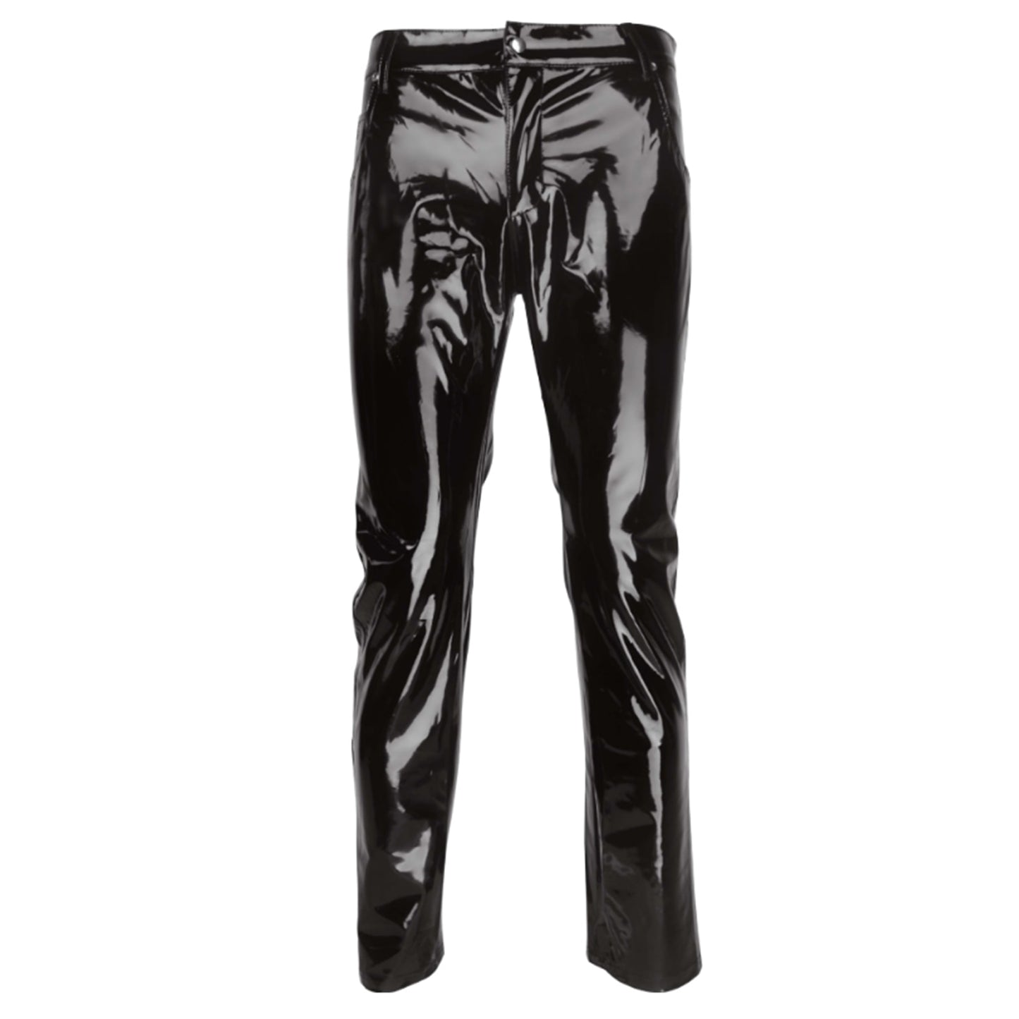 Rock and Roll-inspired Gothic Faux Leather PVC Pants for a Rebel Look