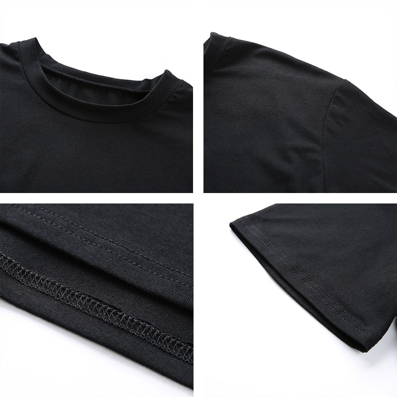 Gothic Casual Loose Crop Top